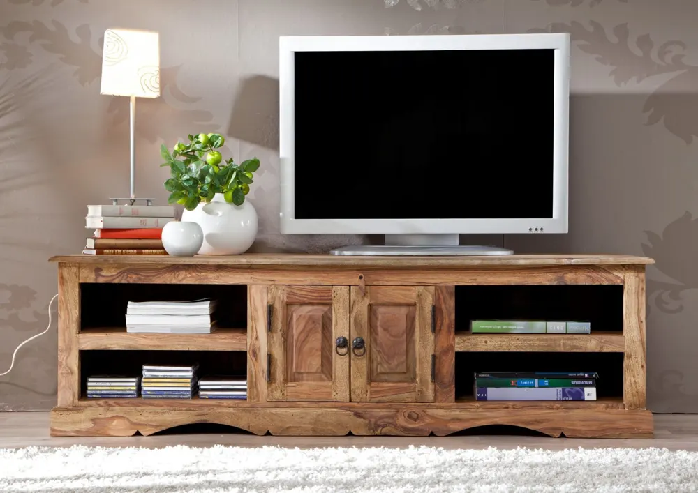 Massivmoebel24 TV-Board LEEDS, Sheesham grau geölt 3