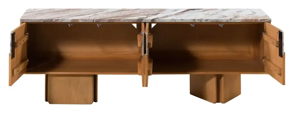Massivmoebel24 TV-Board LUGANO, Mango beige lackiert 2