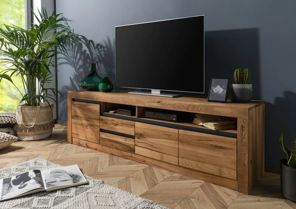 Massivmoebel24 TV-Board MONTREUX, Eiche natur geölt