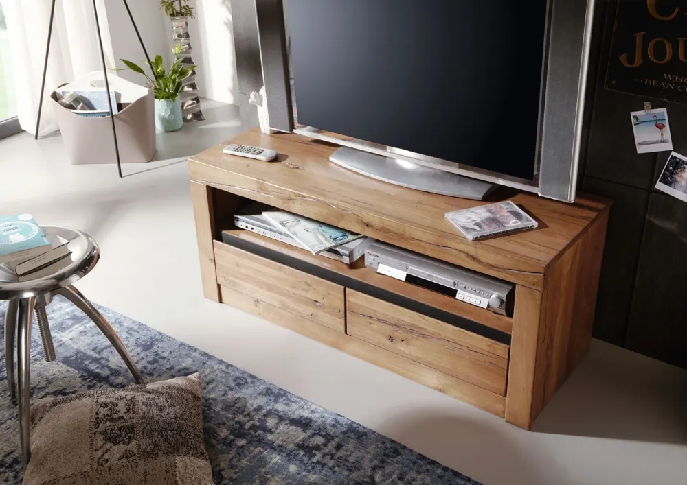 Massivmoebel24 TV-Board MONTREUX, Wildeiche natur geölt 2