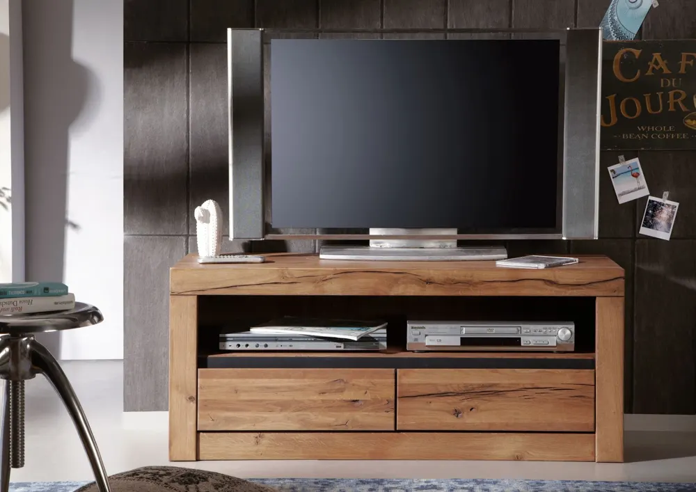 Massivmoebel24 TV-Board MONTREUX, Wildeiche natur geölt 3