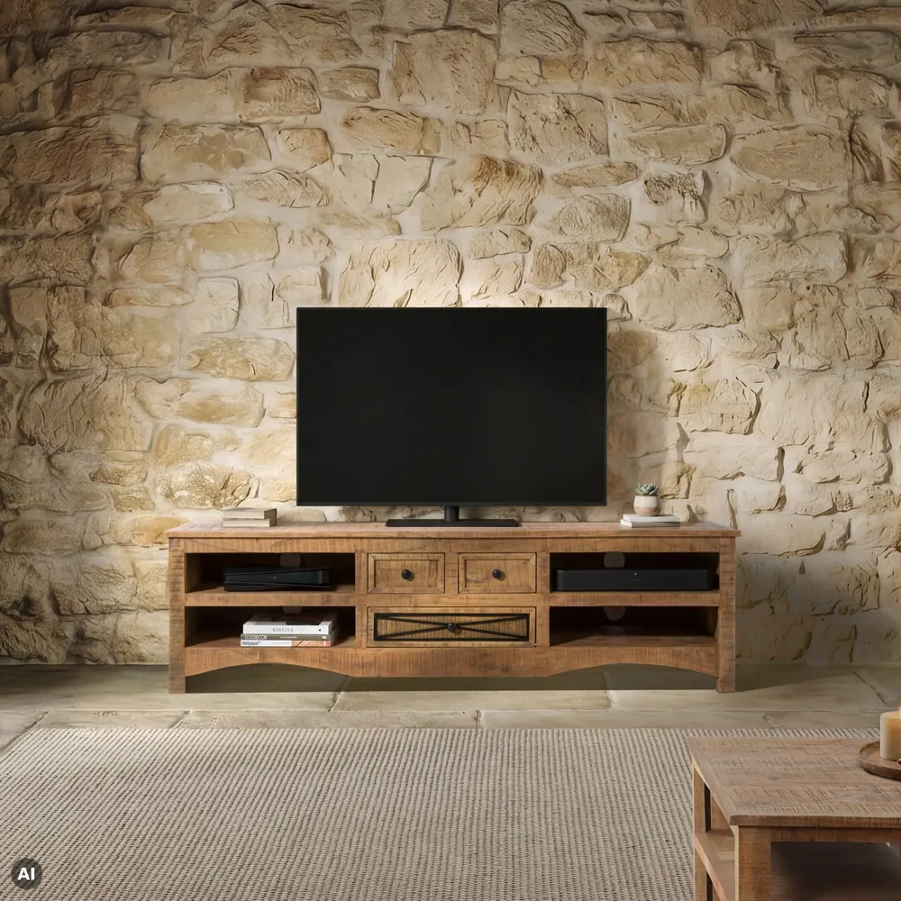 Massivmoebel24 TV-Board NATURE OF SPIRIT, Akazie natur