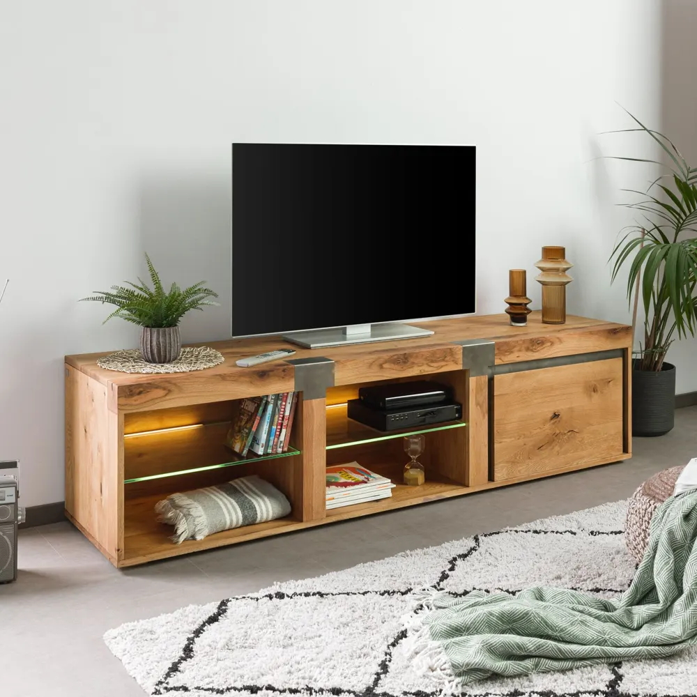 Massivmoebel24 TV-Board NEW AMSTERDAM, Wild-/Zerreiche natur 2