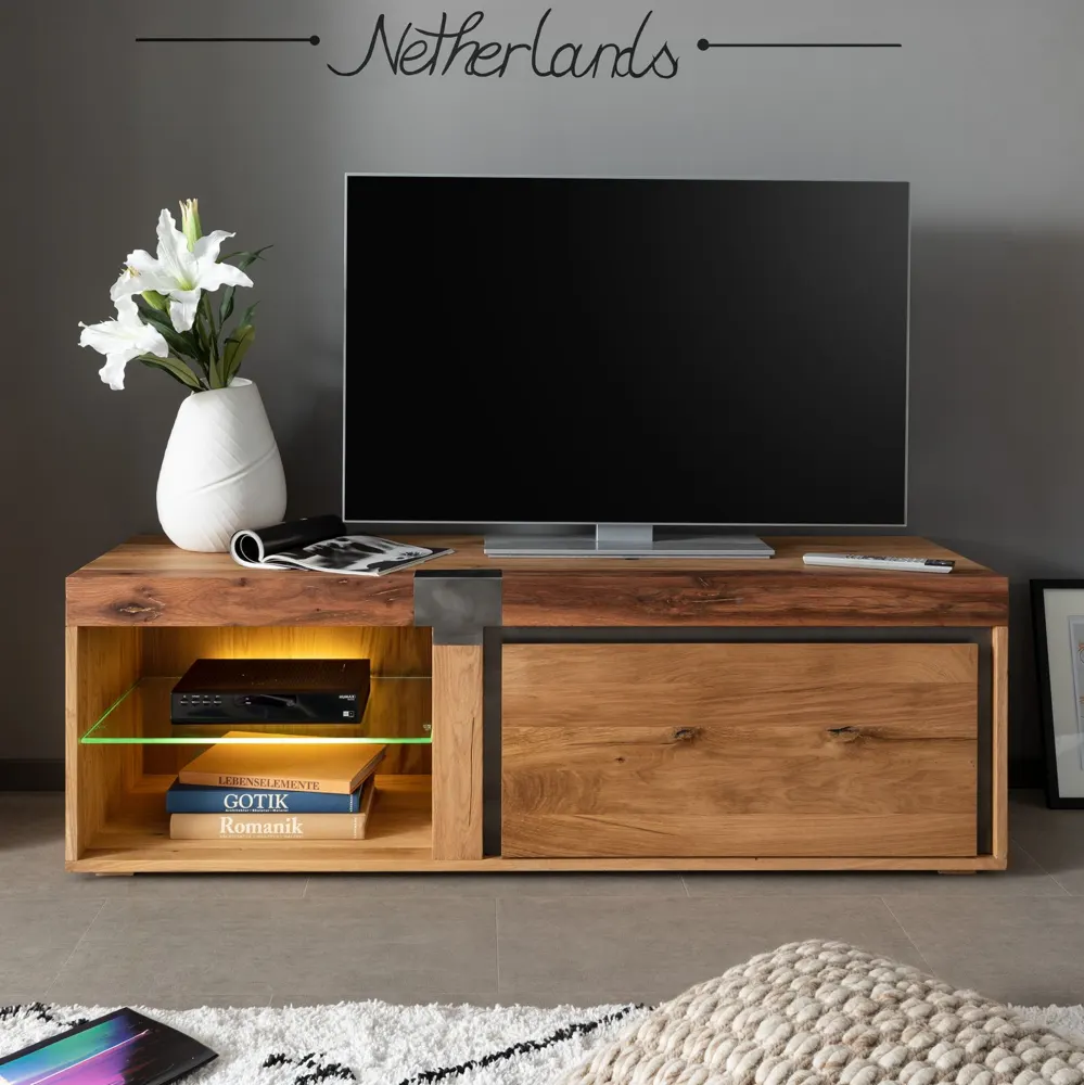 Massivmoebel24 TV-Board NEW AMSTERDAM, Wildeiche natur geölt