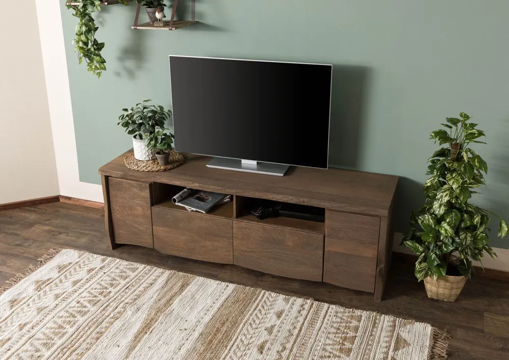 Massivmoebel24 TV-Board PURE MANGO, Mango braun geölt 2