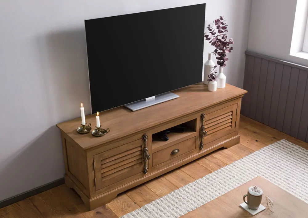 Massivmoebel24 TV-Board TOULOUSE, Mango beige geölt 2