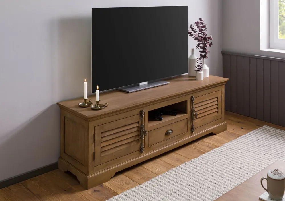 Massivmoebel24 TV-Board TOULOUSE, Mango beige geölt 3