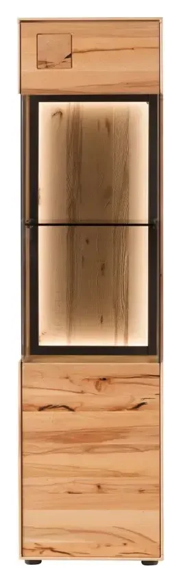 Massivmoebel24 Vitrine SALZBURG, Kernbuche natur geölt