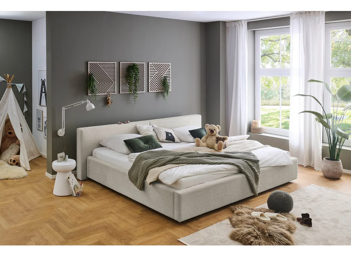 meise.möbel Polsterbett Cube, Cord beige