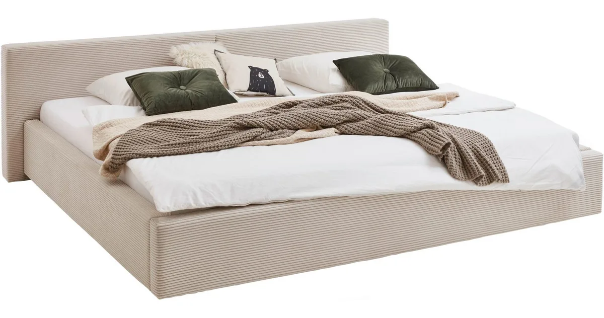meise.möbel Polsterbett Cube, Cord beige 2
