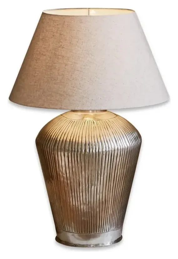 Mirabeau Tischleuchte Caulières, Creme/Antiksilber