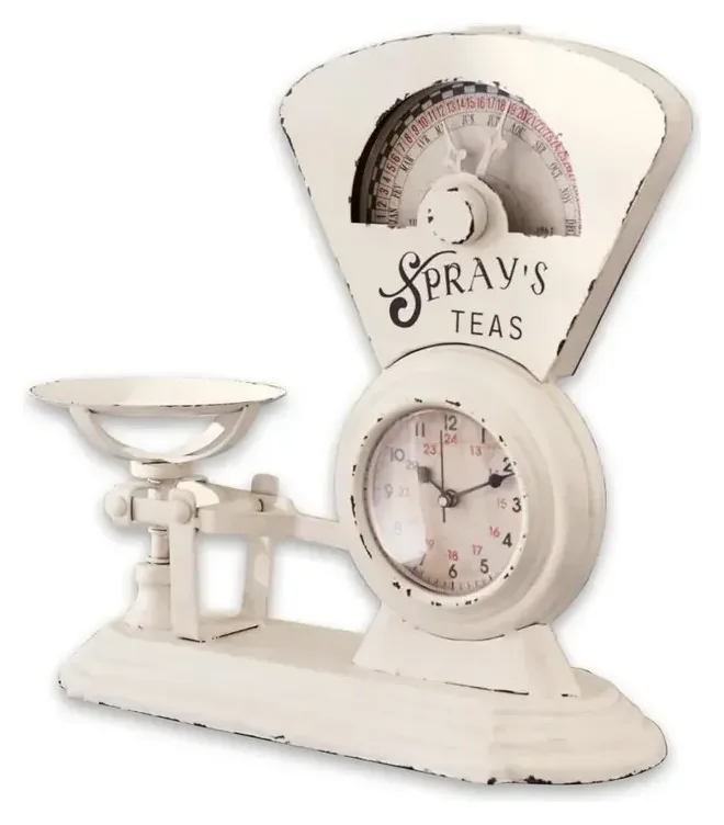 Mirabeau Wanduhr Balances, antikweiß