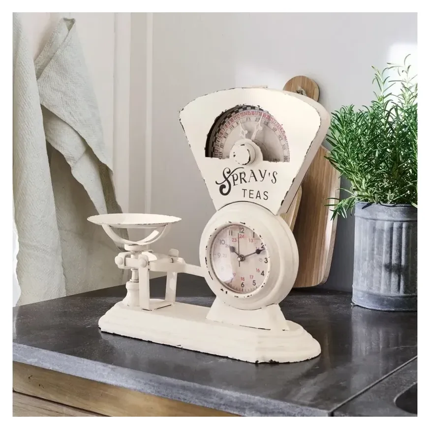 Mirabeau Wanduhr Balances, antikweiß 3