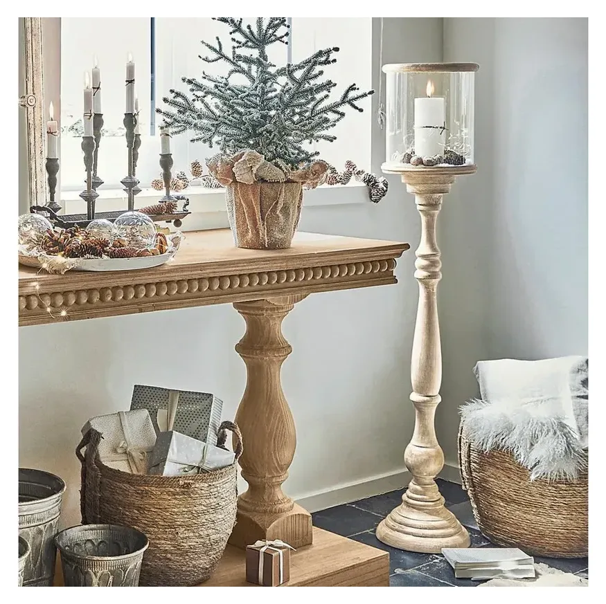 Mirabeau Windlicht Passion Mangoholz antikbeige 4