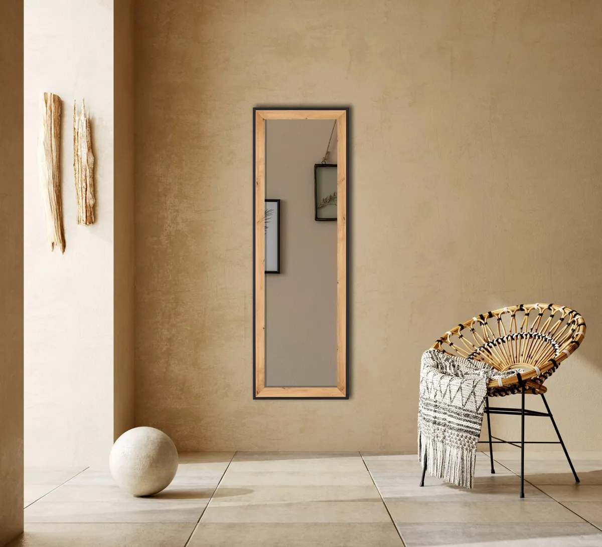 MIRRORS AND MORE Wandspiegel Branda, Artisan Eiche