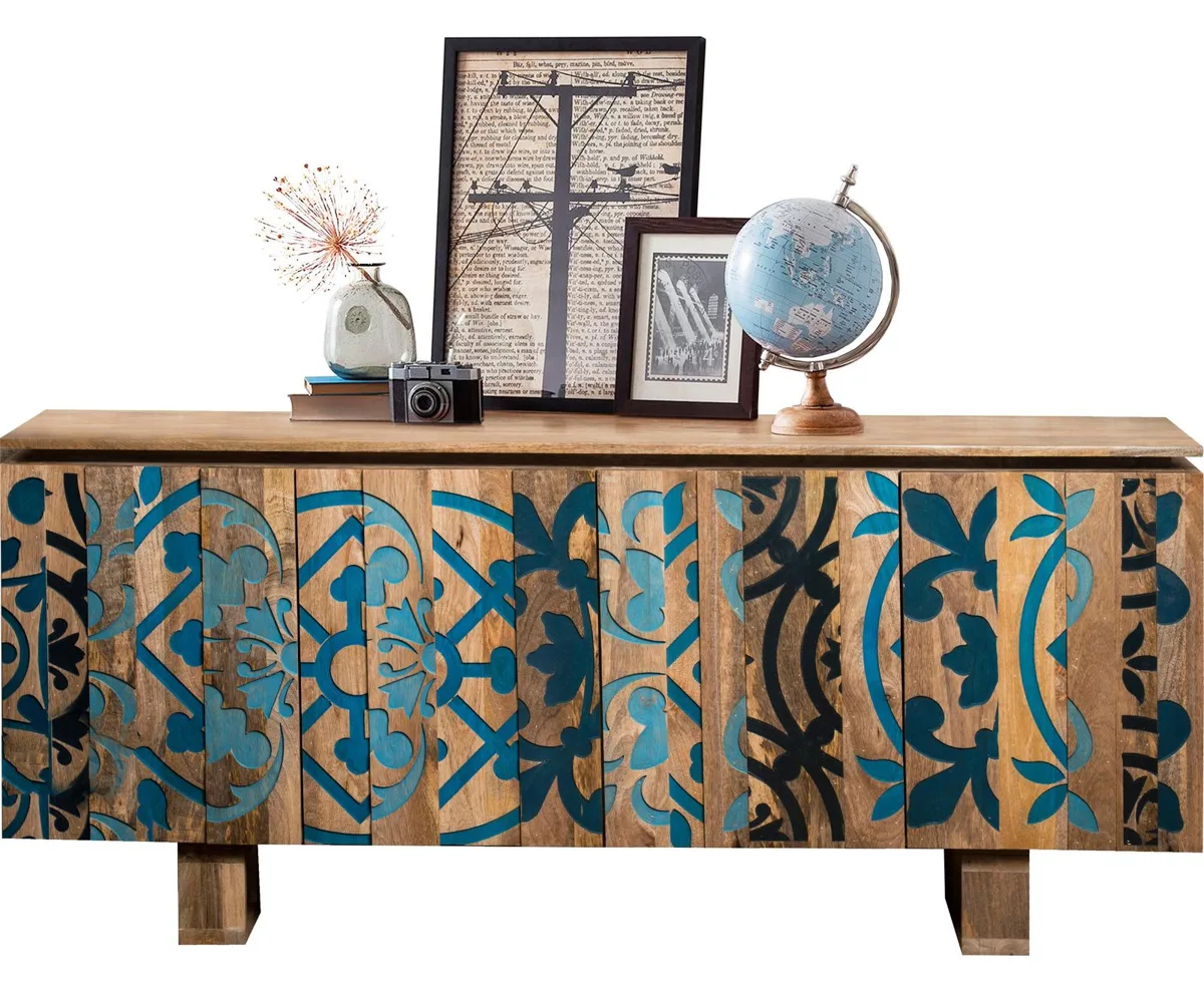 OTTO home Sideboard Layer, Braun/Blau 2