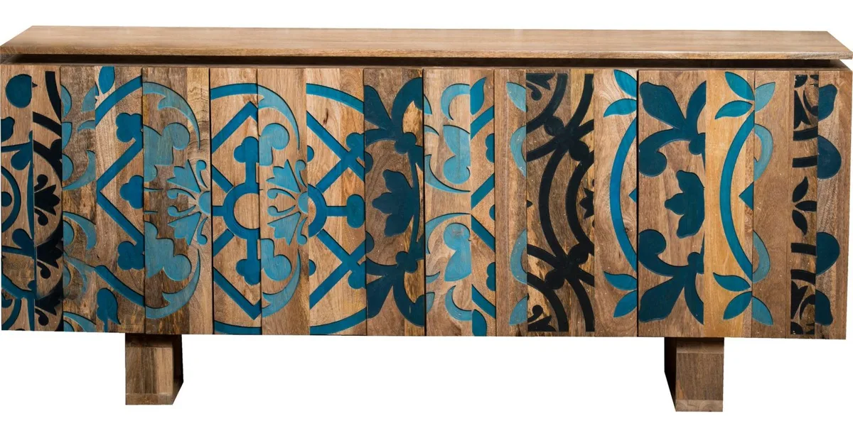 OTTO home Sideboard Layer, Braun/Blau 3