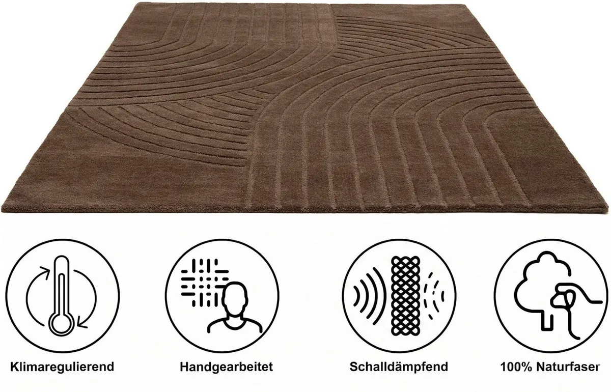 OTTO home Wollteppich Gabbo, braun, 300 x 400 cm 3