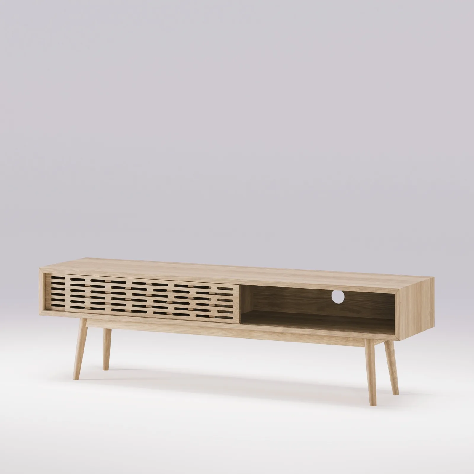 Lowboard Radio aus Eiche 3