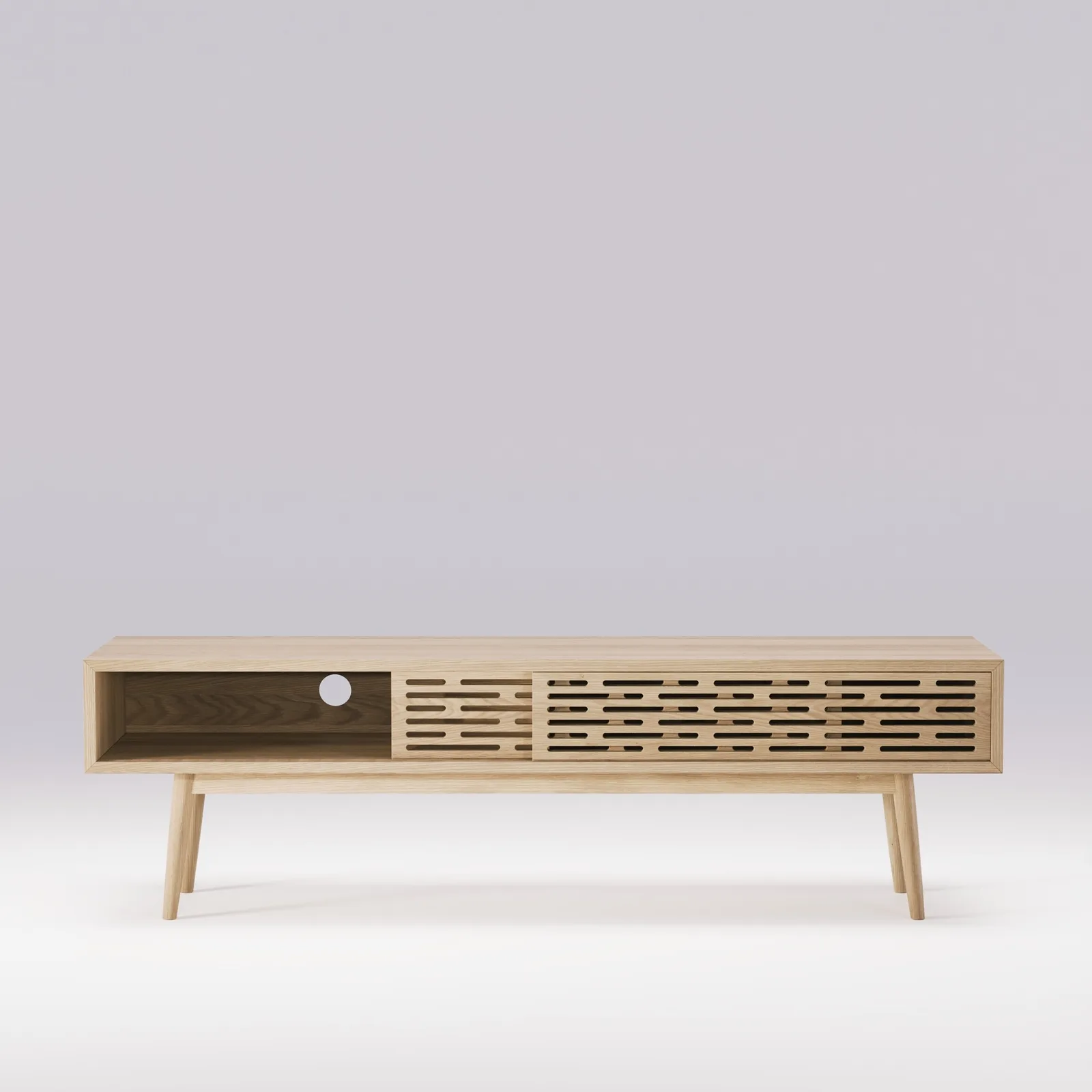 Lowboard Radio aus Eiche 4