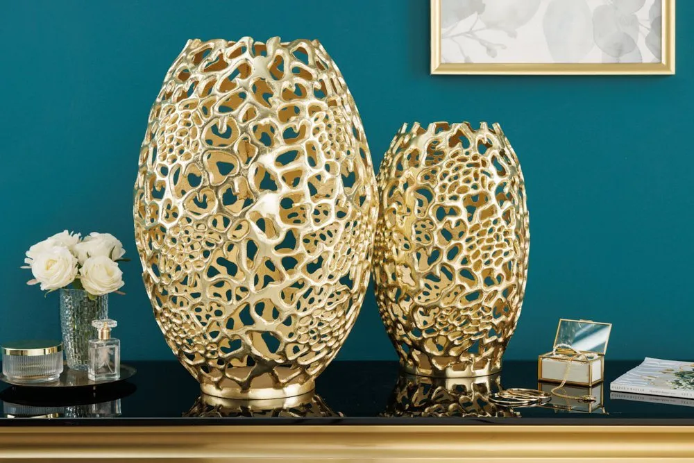 riess-ambiente Dekovase ABSTRACT LEAF, Gold, 50 cm 4