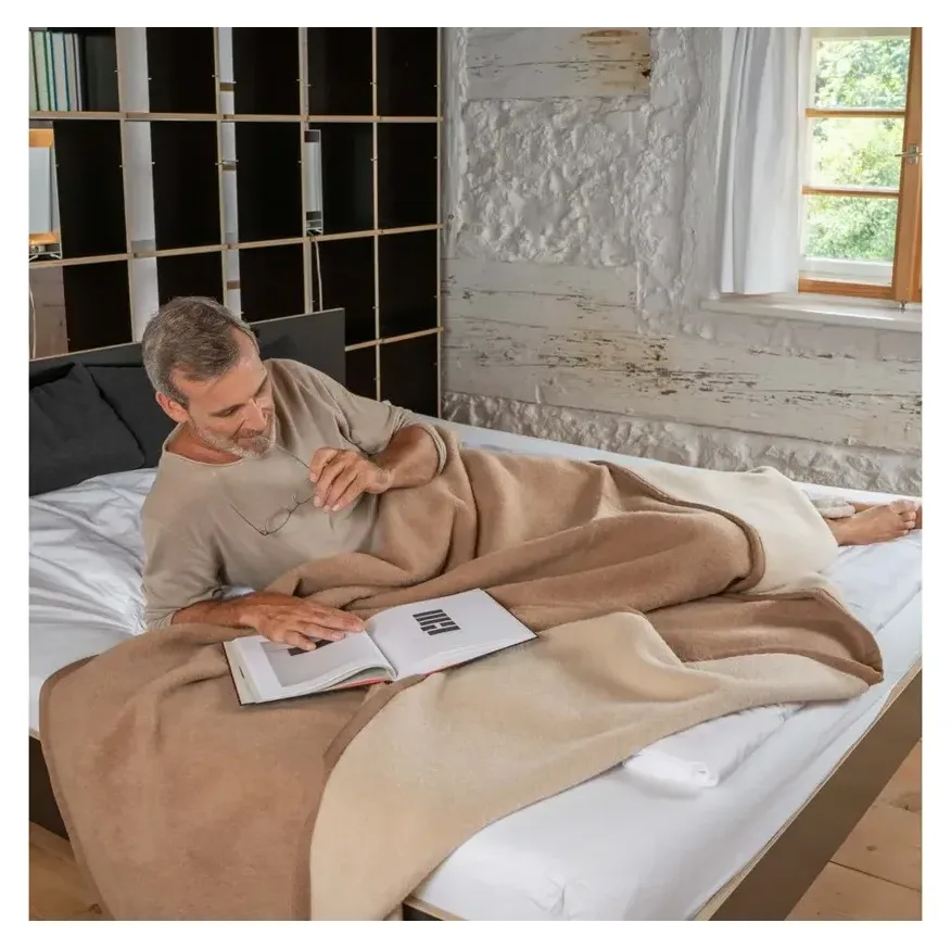Ritter Decken Alpakadecke Lima Star, Creme/Kamel 2