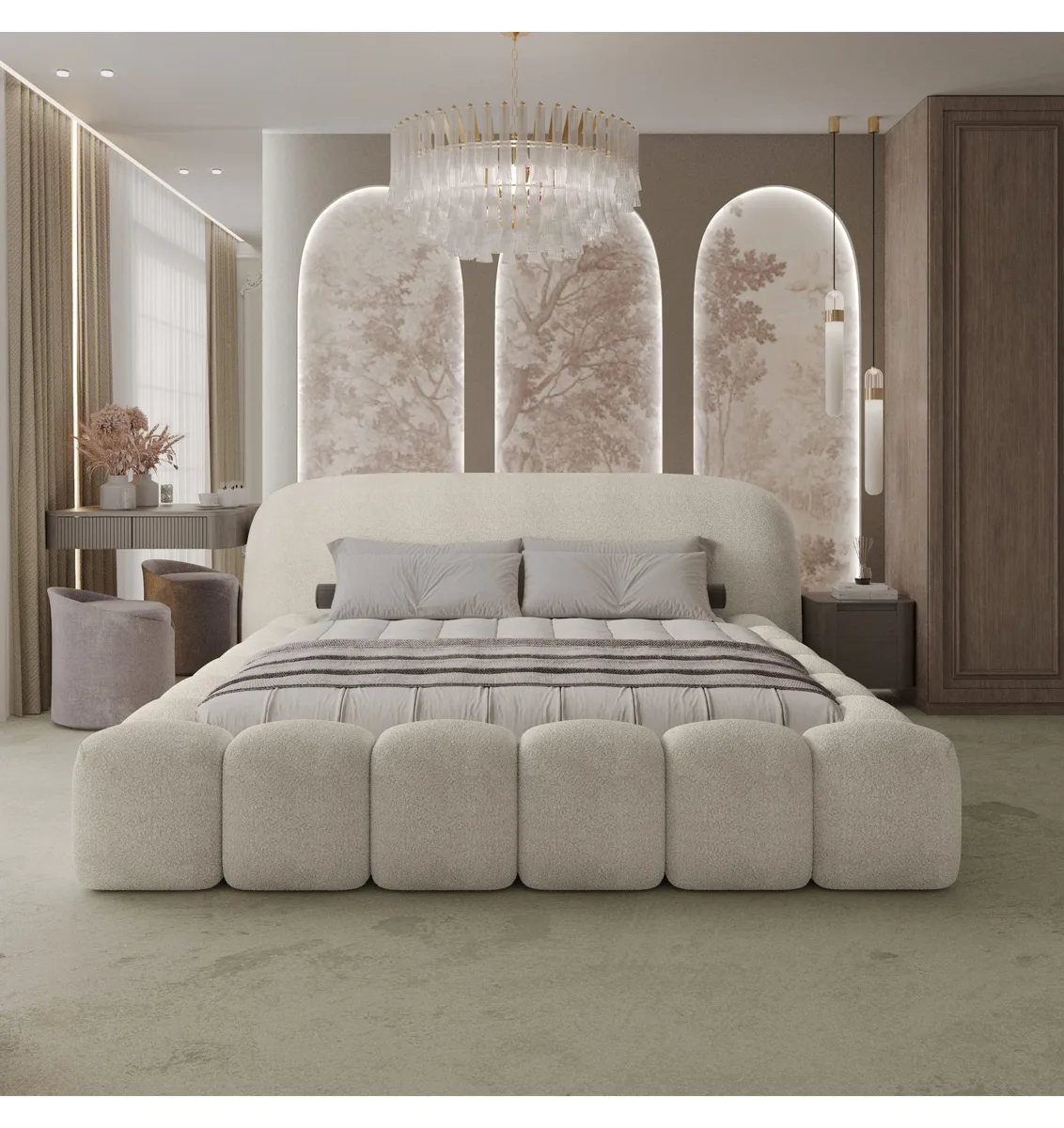 thematys Polsterbett Cloud mit Bettkasten, Beige