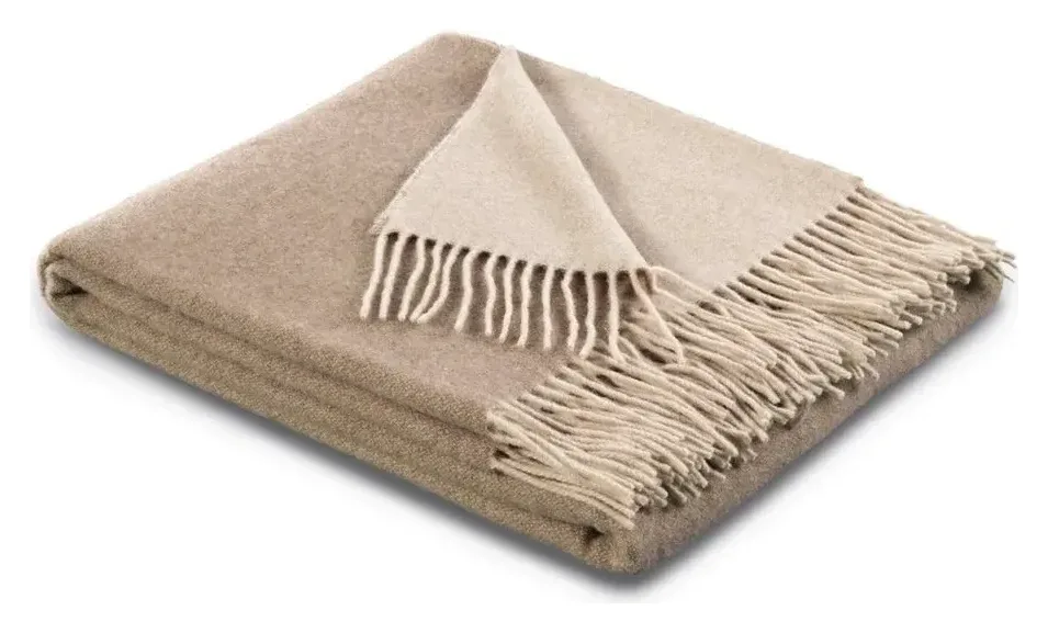 Traumschloss Wohndecke Naturale, Beige, Wolle/Kaschmir