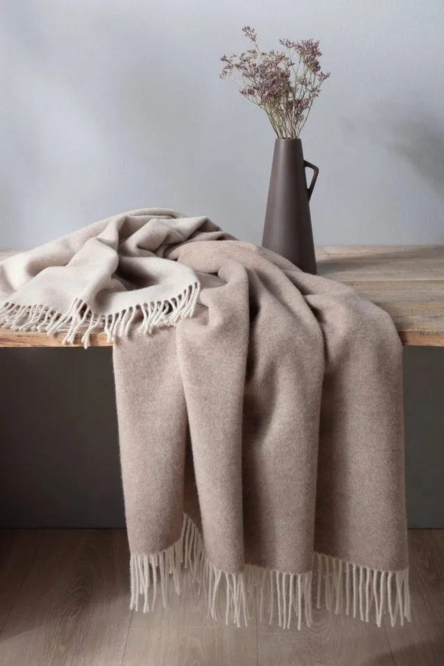 Traumschloss Wohndecke Naturale, Beige, Wolle/Kaschmir 2